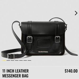 Black Leather Dr Marten Bag